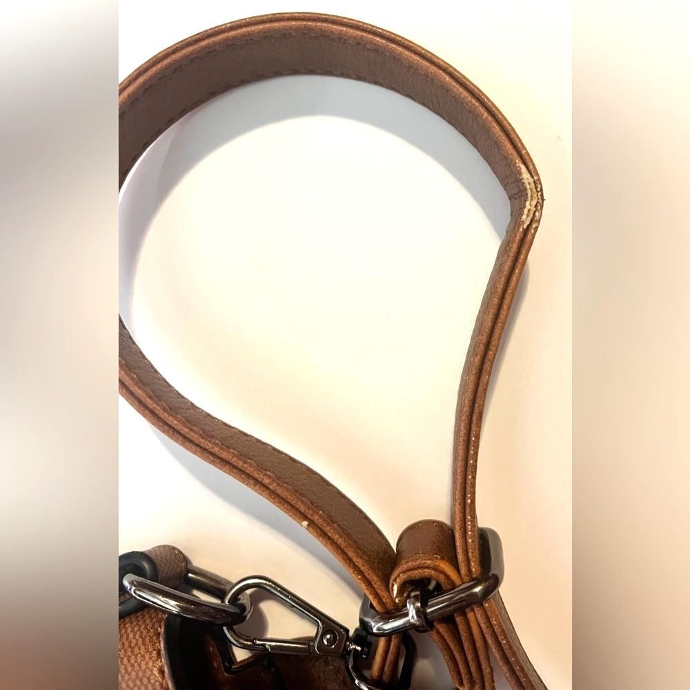 Realer Brown Faux Leather Bag Shoulder or Crossbody Purse Multiple Pockets - Picture 9 of 16
